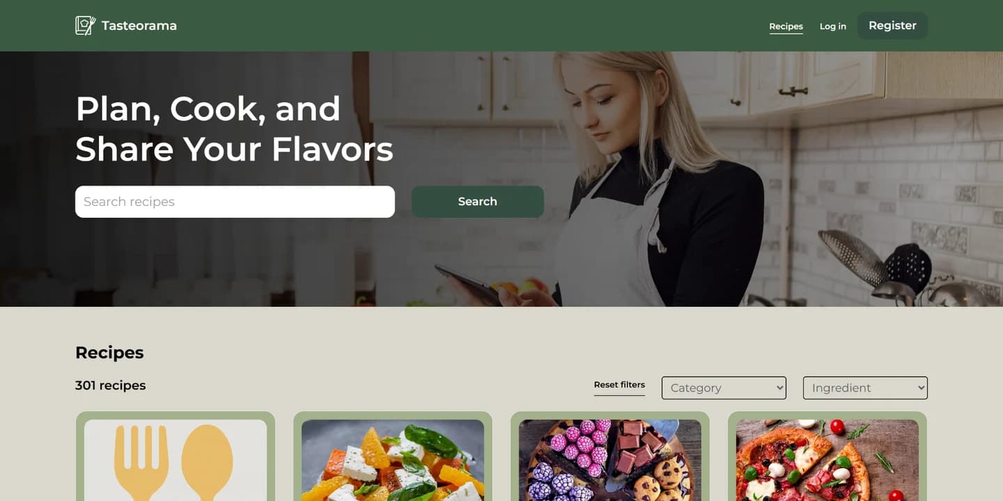 Tasteorama recipe discovery application